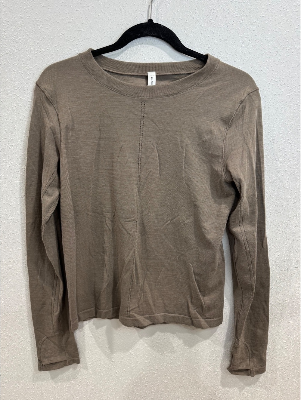 Athleta Women’s Long Sleeve Performance Top Size Large Brown Taupe